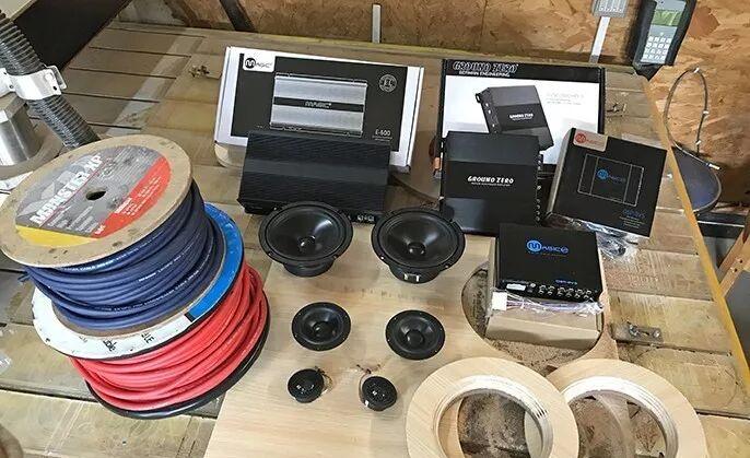 Audi A 4 modified three-way audio package, big brands combine exquisite craftsmanship to guarantee the effect